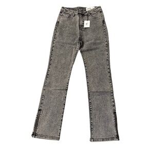 LNDN Denim Women’s Gray Skinny Jeans Slim Fit‎ Ankle Zip Pants